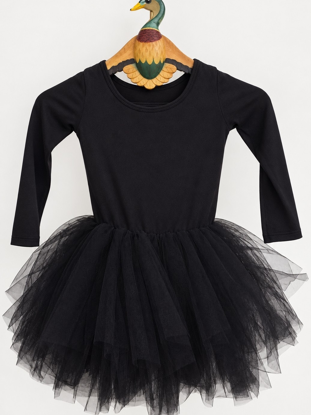 TUTU.KK Girls Black Tutu Dress Size L Long Sleeve Ballet Dance Costume